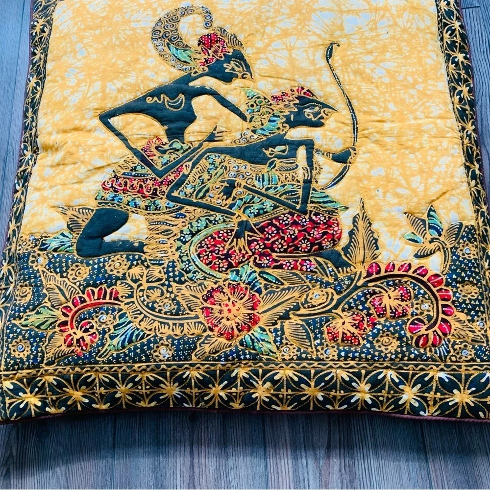 Yellow and Black Decorative Pillow
